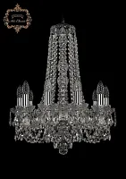 Люстра подвесная хрустальная 11.11.10.165.h-62.Cr.Sp Bohemia Art Classic прозрачная на 10 ламп, основание хром в стиле классический Люстра подвесная хрустальная 11.11.10.165.h-62.Cr.Sp Bohemia Art Classic прозрачная на 10 ламп, основание хром в стиле классический